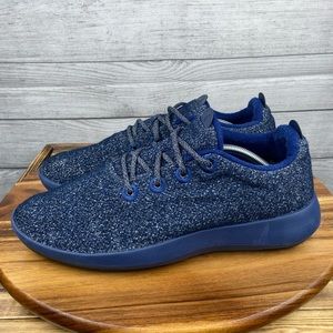 allbirds Mens Wool Runner Mizzles Blue Ridge Dark Blue Sole Shoe Sneaker Size 14